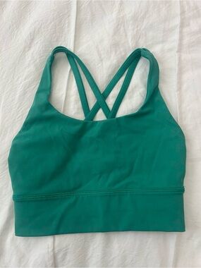Lululemon Women's Teal Cross-Back Sports Bra